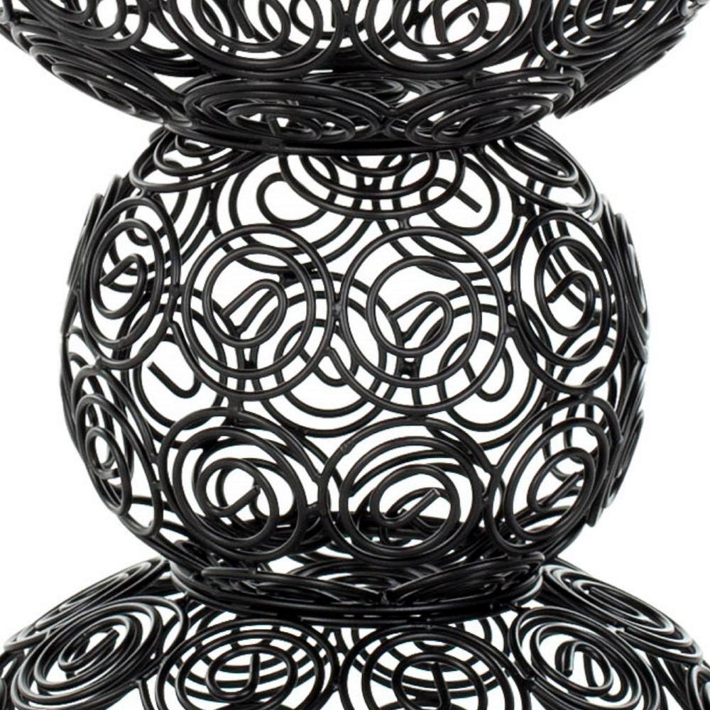 Leila Black Iron Wire Novelty Accent Table