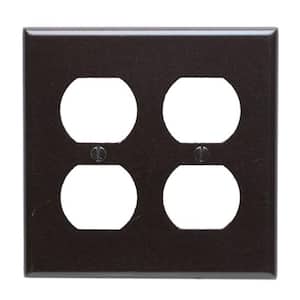 Brown 2-Gang 1-Toggle/2-Duplex Wall Plate (1-Pack)