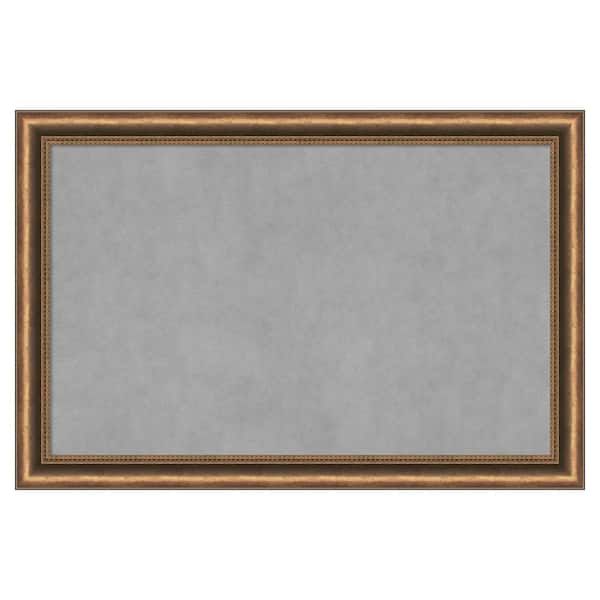 Amanti Art Manhattan Bronze Narrow 36 in. x 24 in. Framed Magnetic Board