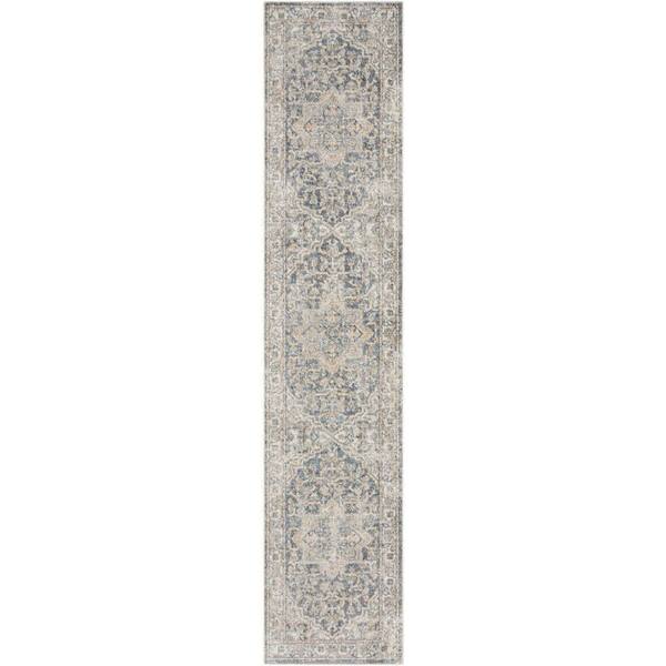 Natural Harmony Entanglement Ivory/Coast Custom Rug with Pad