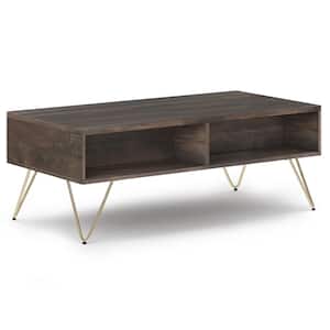 Hunter 48 in. Ebony Rectangle Mango Wood Coffee Table with Lift Top