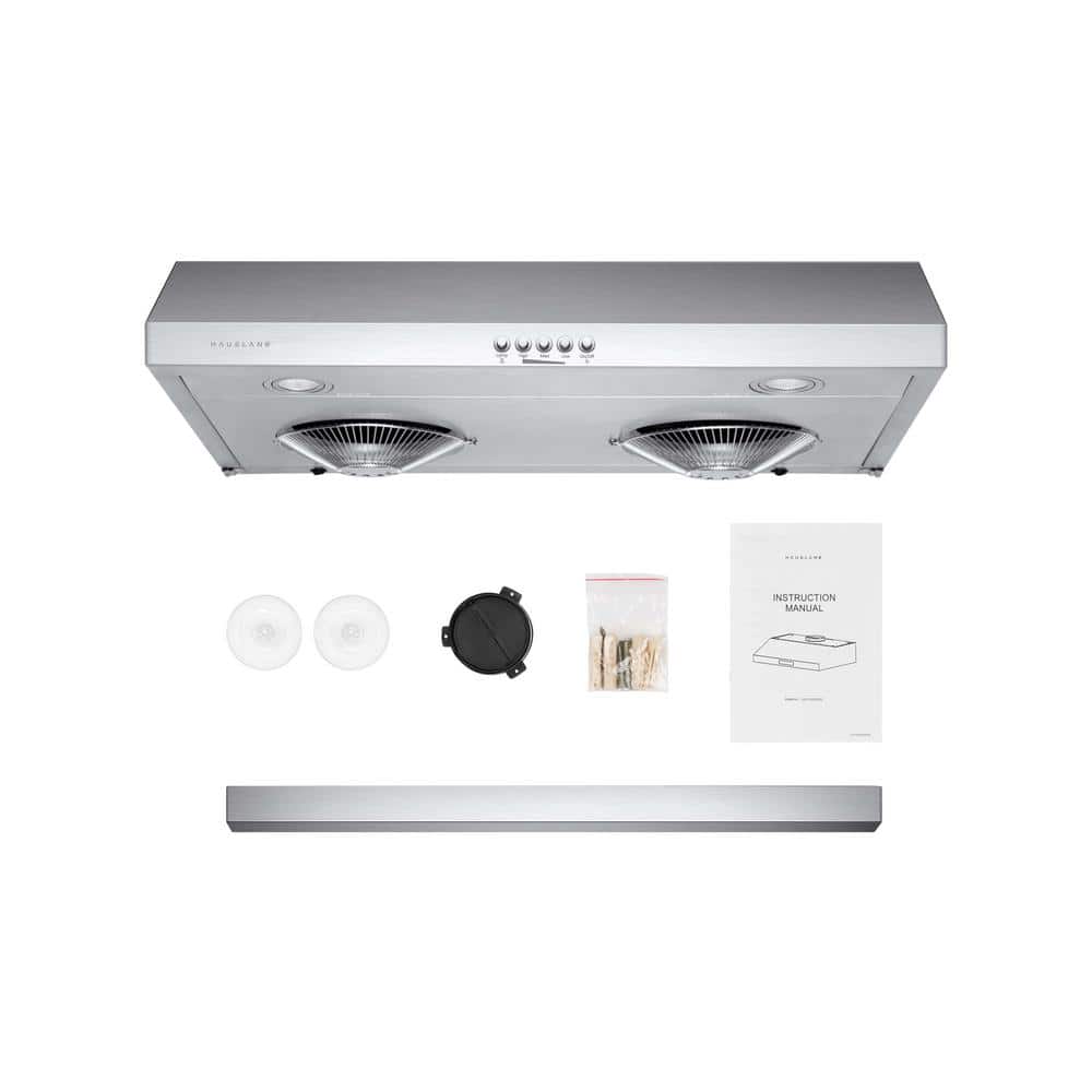 Hauslane 30" Stainless Steel Under Cabinet Range Hood with Charcoal Filter