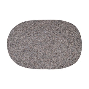 Newberry Denim Tweed 2 ft. x 3 ft. Oval Indoor/Outdoor Braided Area Rug