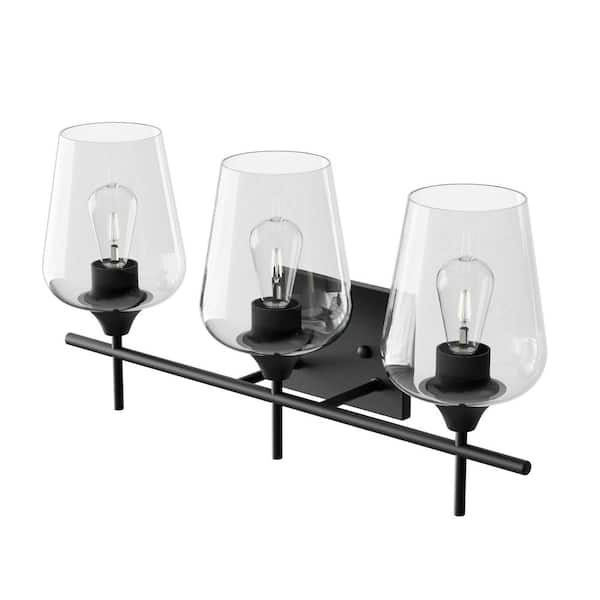 Merra 3-Light Matt Black Bathroom … curated on LTK