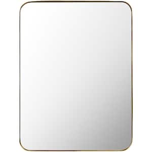 Kaelan 40 in. x 30 in. Black/Gold Framed Decorative Mirror