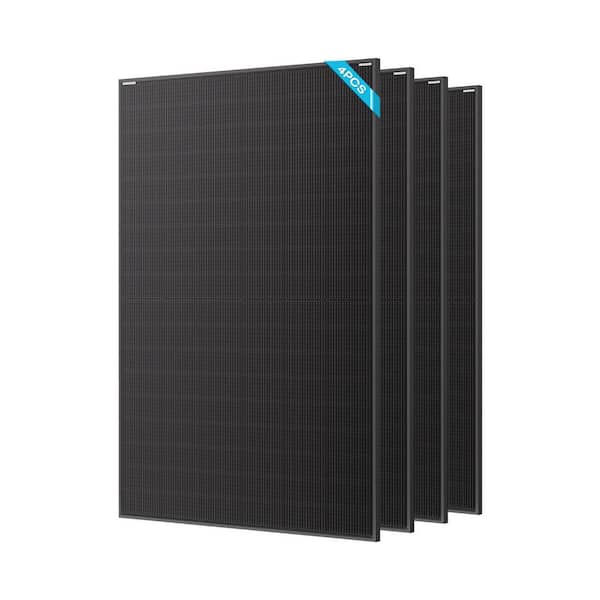 Bifacial 4-Pieces 400-Watt 34V 16BB N-Type Monocrystalline 1600W Solar Panel for Off-Grid RV, High Efficiency