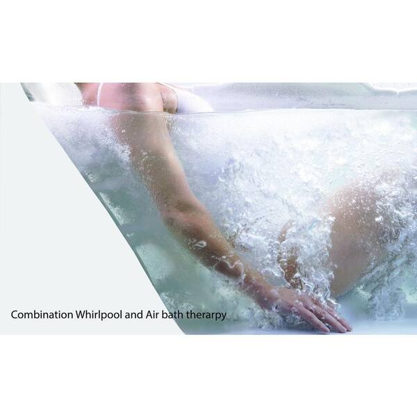 Riviera Motif 72 in. Acrylic Center Drain Rectangular Drop-in Air Bath/ Whirlpool Bathtub with Heater in White Riviera Motif 72 in. Acrylic Center Drain Rectangular Drop-in Air Bath/ Whirlpool Bathtub with Heater in White