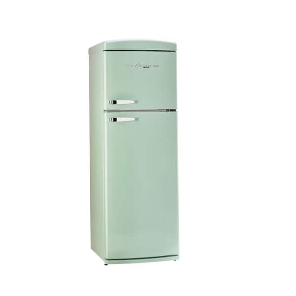 Classic Retro 23.8 in. 11 cu. ft. Frost Free Top Freezer Refrigerator in Summer Mint Green, Energy Star