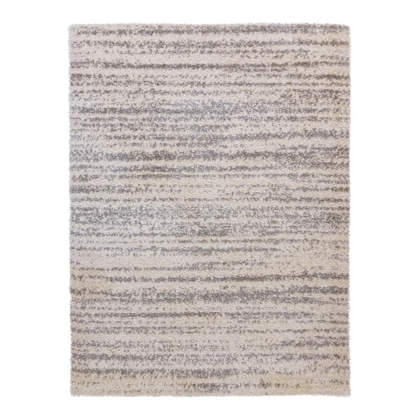 Gertmenian & Sons Thayer Abrash Gray 8 ft. x 10 ft. Abstract Shag Indoor Area Rug