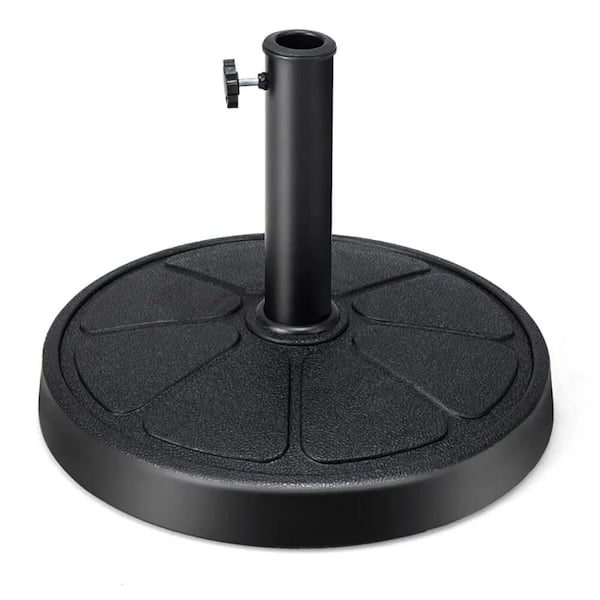 18 in. Heavy-Duty Patio Umbrella Base-31 lbs. Weighted Fits 9 ft. Umbrellas Windproof and Rust-Resistant for Patio Black