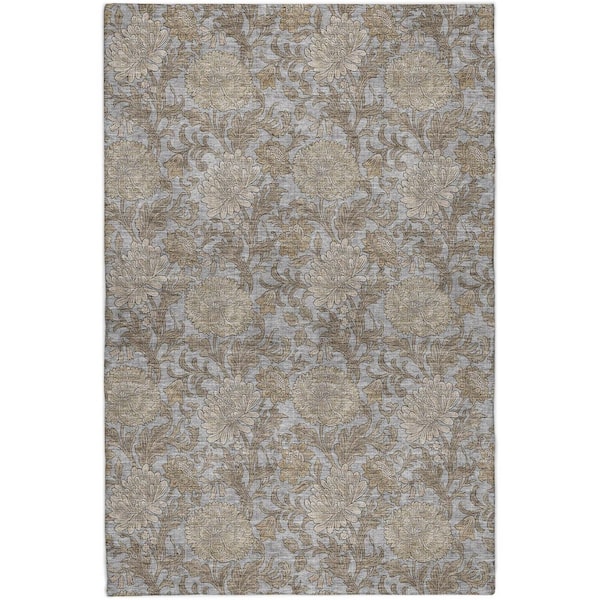 Dream Shag Premium Machine Washable Abstract ADS677 Gray 8 ft. x 10 ft. Area Rug