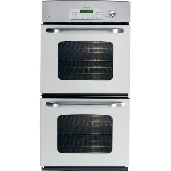 GE 27 in. Double Electric Wall Oven Self-Cleaning in Stainless Steel