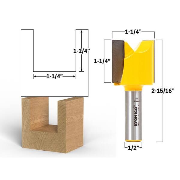 1 Details about    NEW  Yonico 1/4" D Round Nose Bit Carbide Tipped Router Bit 1/2" Shank y4 
