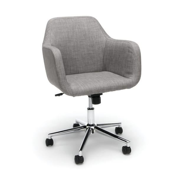 Photo 1 of Essentials Collection Gray Upholstered Home Office Desk Chair - missing hardware 