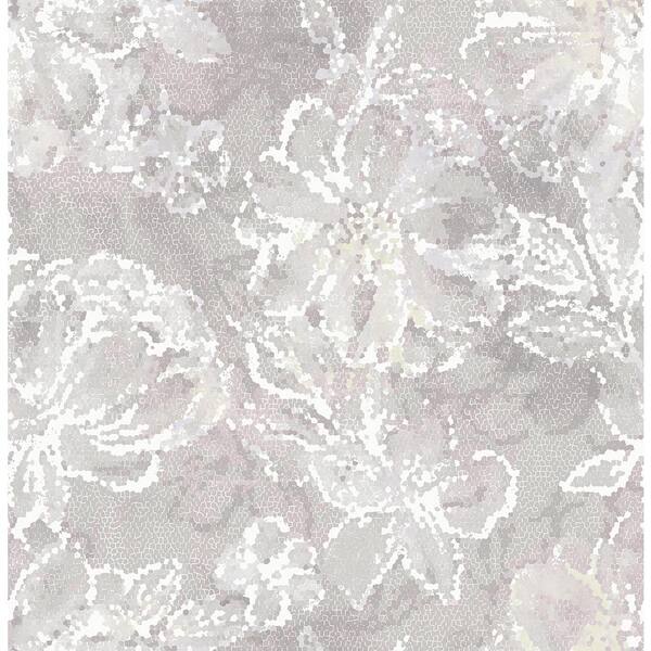 A-Street Prints Allure Lavender Floral Lavender Wallpaper Sample