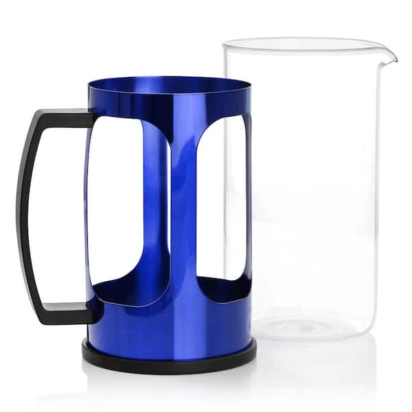 Mr. Coffee 30Oz Glass And Stainless Steel French Coffee Press In Purple