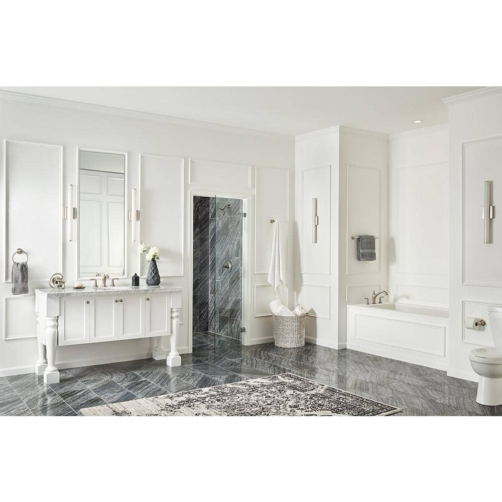 Brushed Nickel Double Handle Roman Tub Faucet