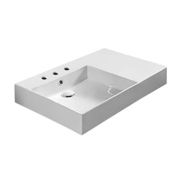 Nameeks Teorema 2.0 Plus Wall Mounted Bathroom Sink in White