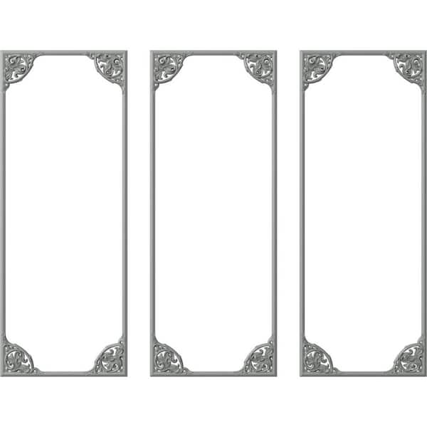 Ekena Millwork 28 in. W x 72 in. H Unfinished Polyurethane Kepler Panel Moulding Kit (Triple Panel)