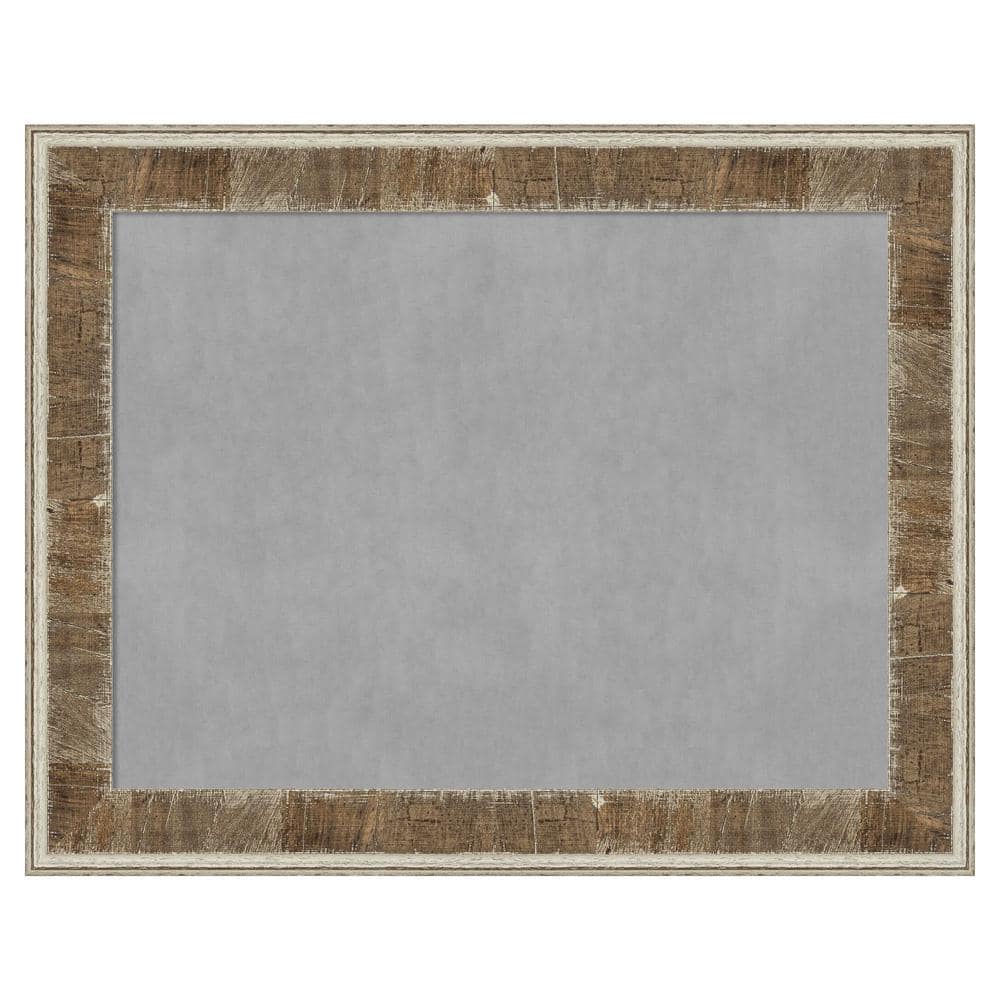 Farmhouse Brown and Grey Wood Framed Magnetic Memo Board