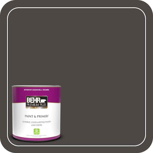 BEHR PREMIUM PLUS 1 qt. #HDC-CL-14A Warm Onyx Eggshell Enamel Low Odor Interior Paint & Primer