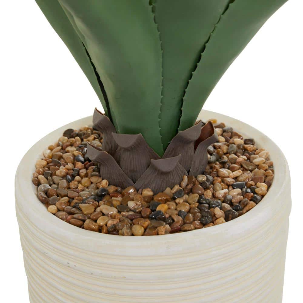 Lush 31" Agave Artificial Floor Plant in Round Plastic Pot