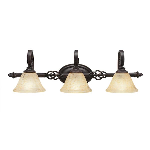 Unbranded Bridgewater 30.25 in. 3-Light Dark Granite Vanity Light