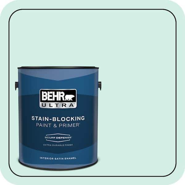 BEHR ULTRA 1 gal. #P440-1 Shimmering Pool Extra Durable Satin Enamel Interior Paint & Primer