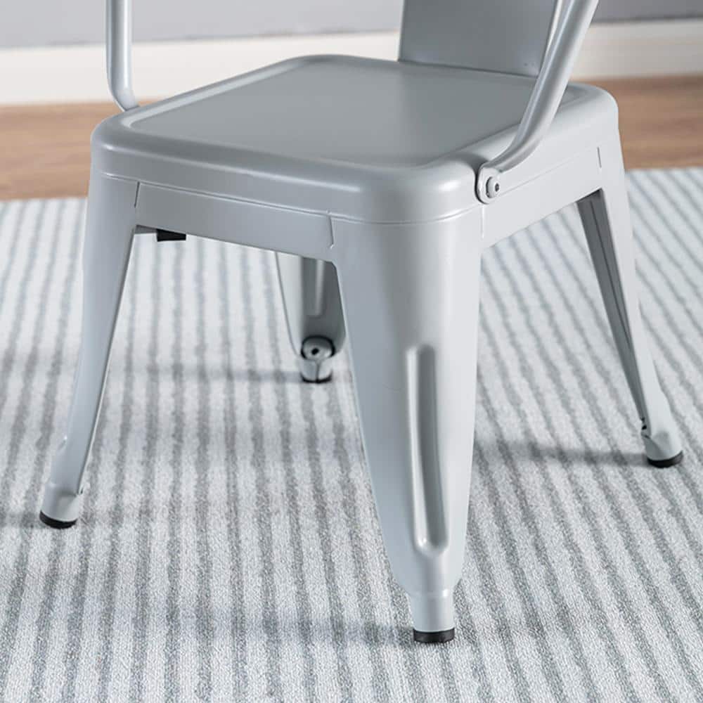 Coco 3 Piece Kids Silver Metal Activity Table Set