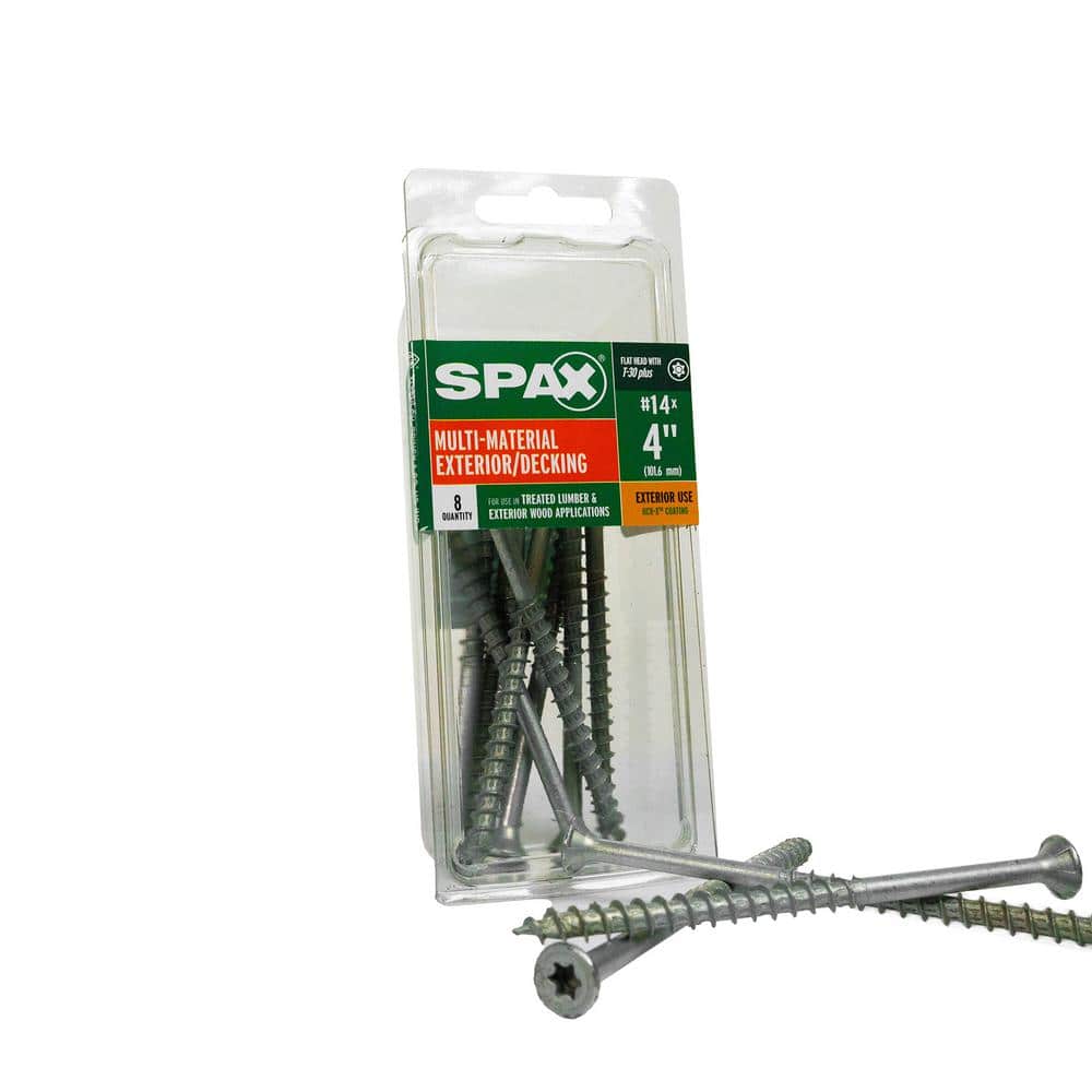 SPAX #14 x 4 in. Exterior Flat Head Deck Wood Screws Construction