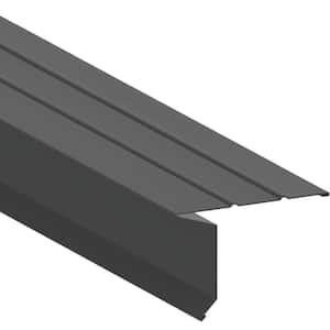 1-5/8 in. x 1-1/4 in. x 10 ft. Aluminum Eave Drip Flashing in Black