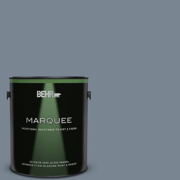 BEHR MARQUEE 1 gal. #PPU14-05 Forever Denim Semi-Gloss Enamel Exterior Paint & Primer