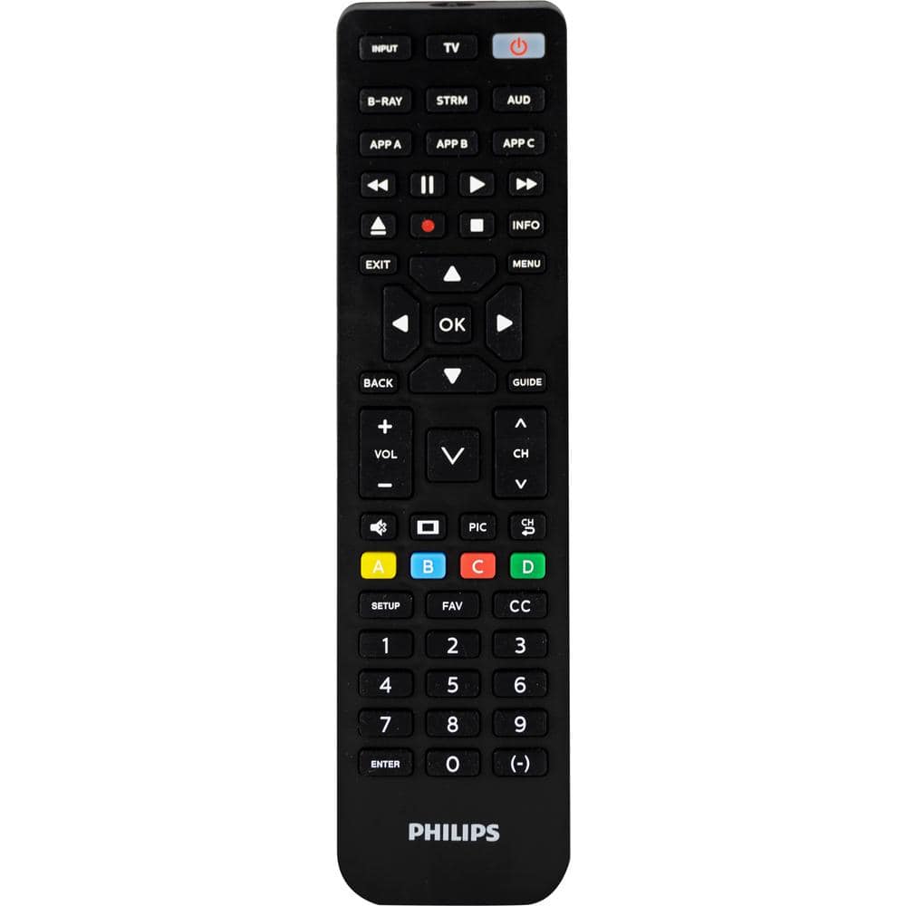 Philips 4-Device Vizio Replacement TV Remote Control in Black SRP4419V/27 - Home Depot