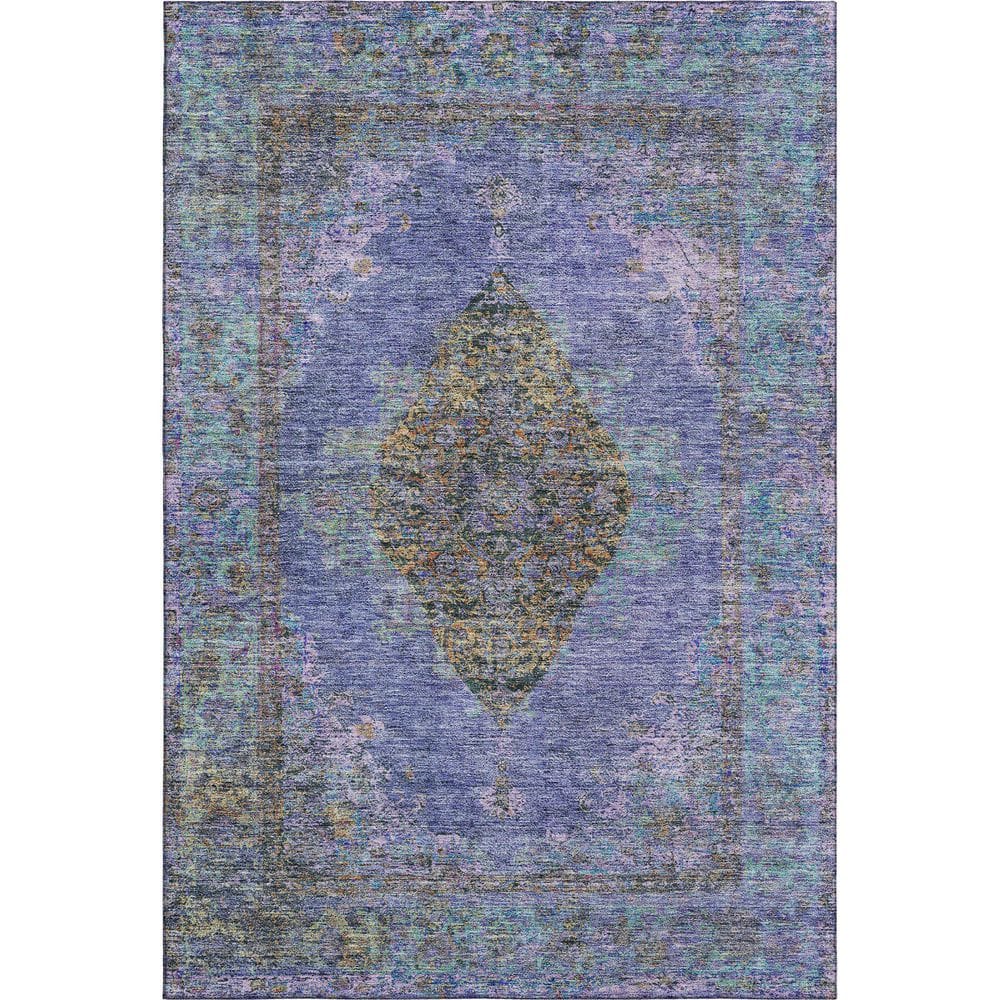 Mayfield Premium Machine Washable Abstract AMF2021 Purple 3 ft. x 5 ft. Area Rug price history on PriceWatchPro