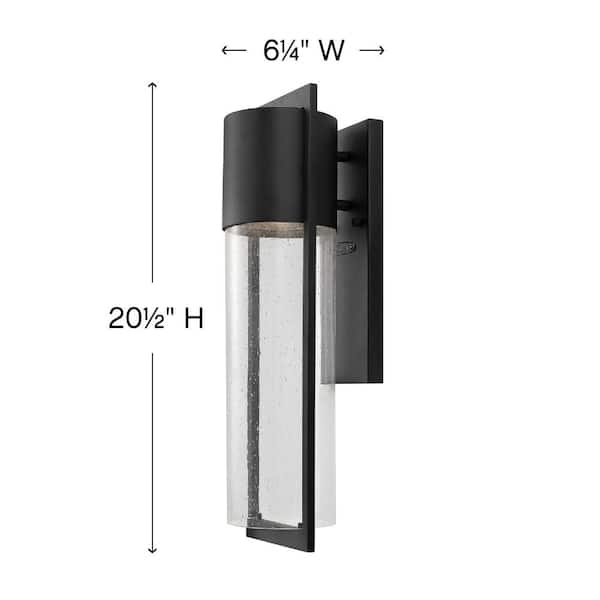 Hinkley Shelter Medium Outdoor Wall Mount Lantern, Black