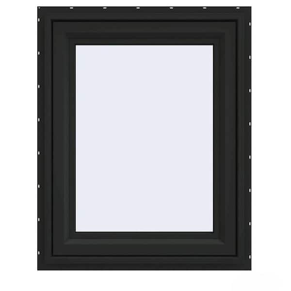 JELD-WEN 24 in. x 30 in. V-4500 Series Bronze FiniShield Vinyl Awning Window with Fiberglass Mesh Screen