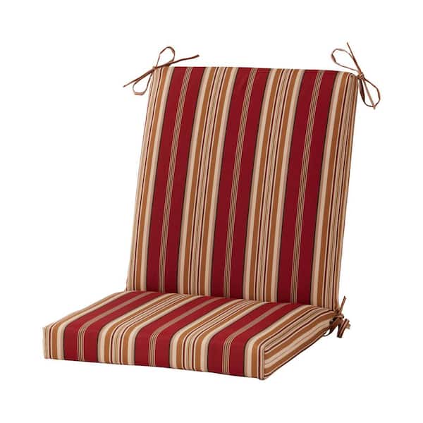 20 in x 19 in Outdoor High Back Chair Pad, Roma Stripe