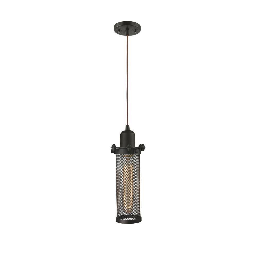 Innovations Quincy Hall 1 Light Oil Rubbed Bronze Shaded Pendant Light   Oil Rubbed Bronze Innovations Pendant Lights 900 1p Ob Ce216 Ob Led 64 1000 