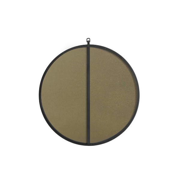 Medium Round Black Modern Mirror (24 in. H x 24 in. W) WM8102Black