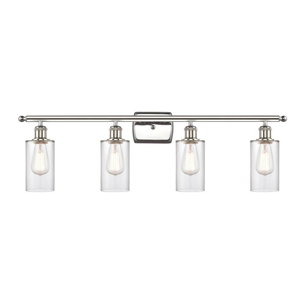 Clymer 36 in. 4-Light Polished Nickel Vanity Light with Glass Shade price history on PriceWatchPro