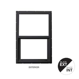 23.5 in. x 35.5 in. Select Series Vinyl Single Hung Black Window with White Int, HP2+ Glass, and Screen