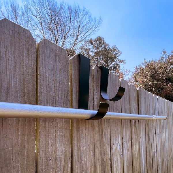 Ironcraft Accessory 3-in Black Powder Coated Metal Fence Mounting Bracket For Metal Fence