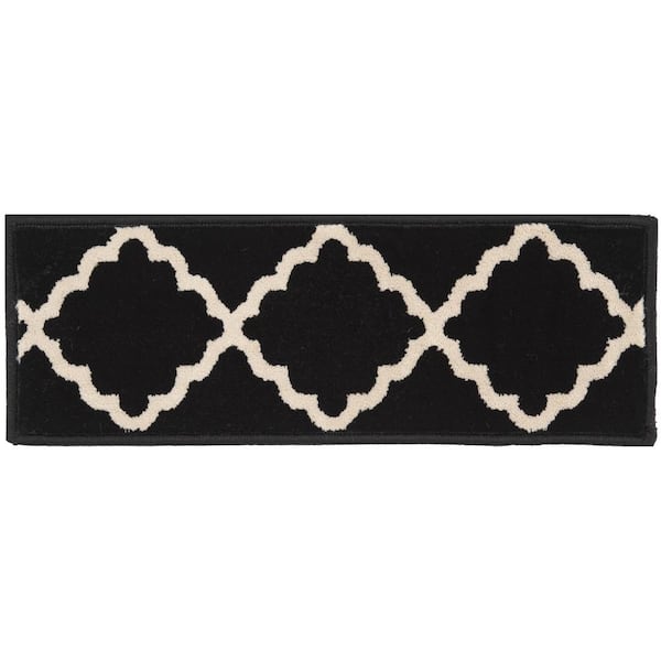Natco Stratford Lucette Ebony/Birch 9 in. x 33 in. Stair Tread Cover