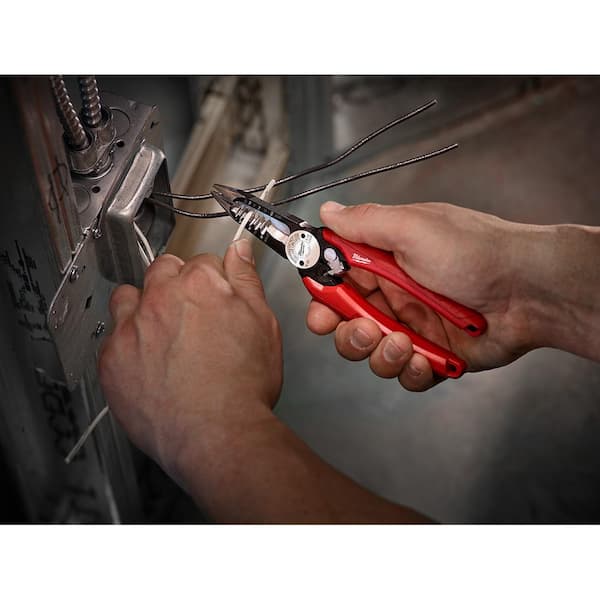 Milwaukee - 7.75 in. Combination Electricians 6-in-1 Wire Stripper/Cutter Pliers