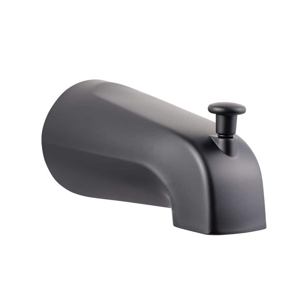 Tub Spout 1/2 in. FIP Nose Thread Bathtub Faucet with Diverter Matte Black price history on PriceWatchPro