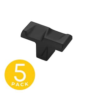 Geiger Series 1 in. Modern Black Cabinet Knob (5-Pack)