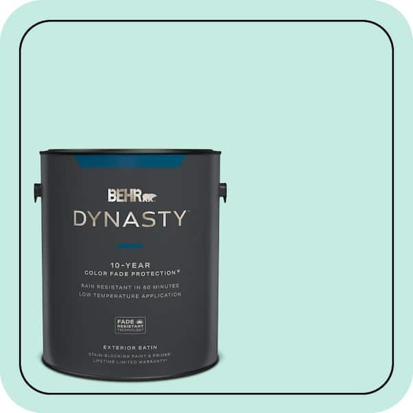 BEHR DYNASTY 1 gal. #P440-2 Clear Aqua Satin Enamel Exterior Stain-Blocking Paint & Primer