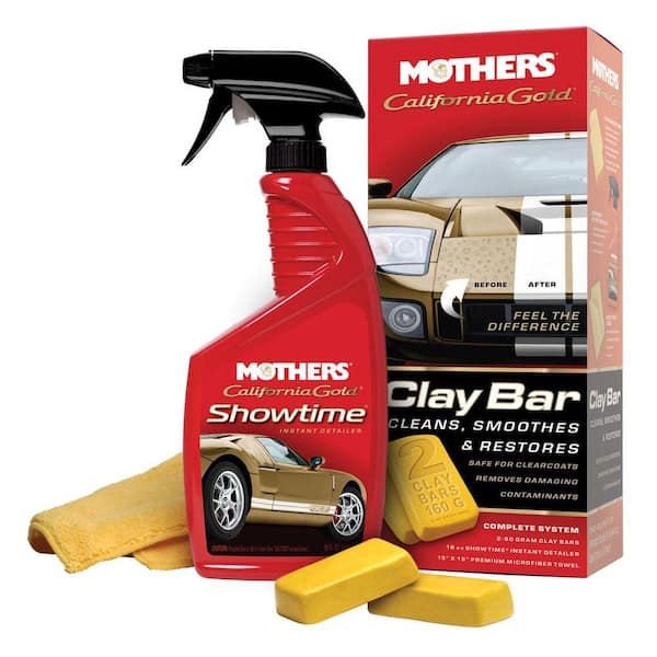 MOTHERS 07240 CALIFORNIA GOLD 2 CLAY BAR SYSTEM FOR CAR TRUCK DETAILING KIT  160G
