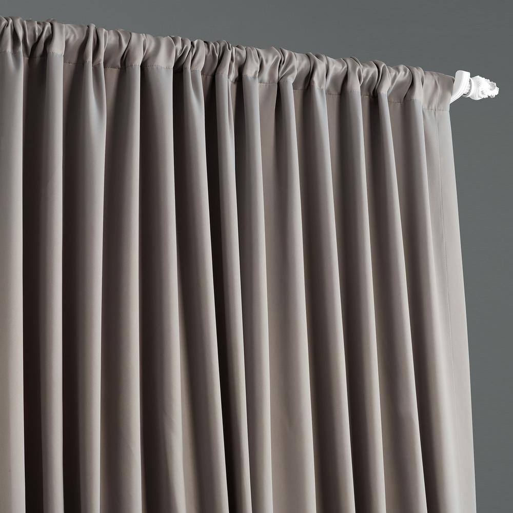 Neutral Gray Extra Wide Blackout Room Darkening Drapes