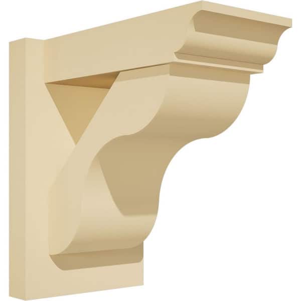 Ekena Millwork Carmel 7 in. W x 12 in. H x 12 in. D Signature Urethane Polyurethane Outlooker with Traditional Ends